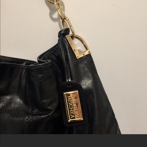 Badgley mischka black GAIA leather hobo bag - Picture 4 of 9